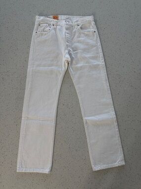 Levi's 501 Men's White Straight Jeans Size 30x30 NWT